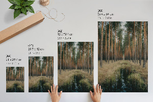Wall print Forest symmetry