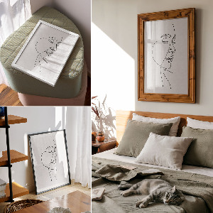 Art print Face contour