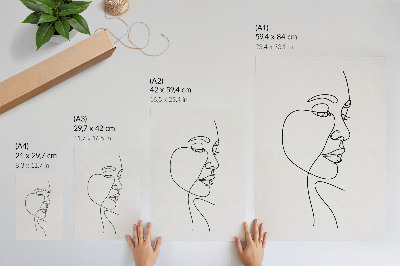 Art print Face contour