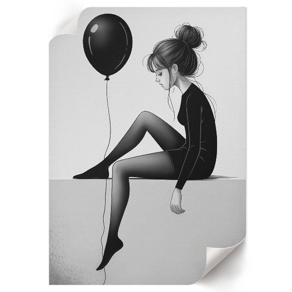 Poster Girl with a balloon