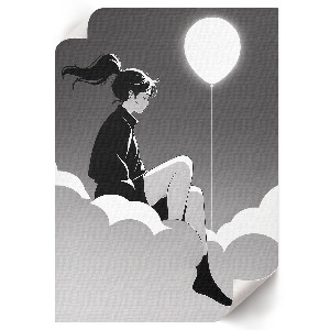 Wall art Girl and balloon