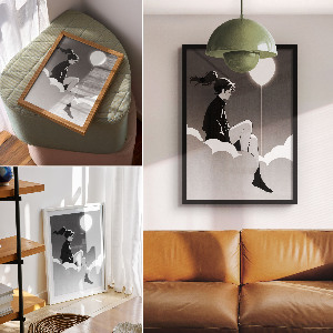 Wall art Girl and balloon