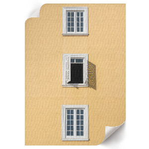 Yellow facade wall art