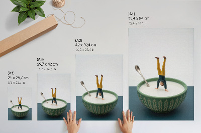 Art print Figurine on milk
