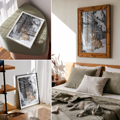 Wall art Wolf in the snow