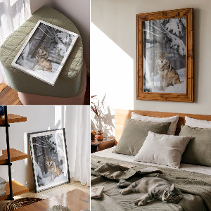 Wall art Wolf in the snow