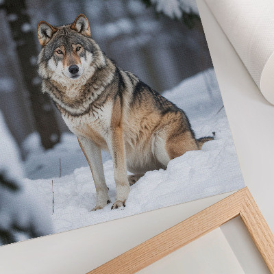 Wall art Wolf in the snow