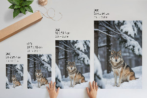 Wall art Wolf in the snow