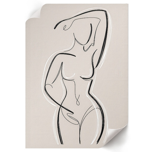 Decorative poster featuring a female silhouette