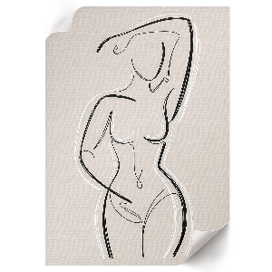 Decorative poster featuring a female silhouette