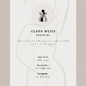 Decorative poster featuring a female silhouette