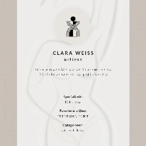 Decorative poster Female silhouette