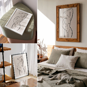 Decorative poster Female silhouette