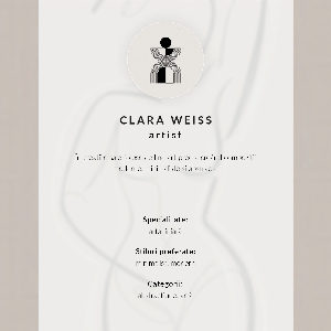 Decorative poster featuring a female silhouette