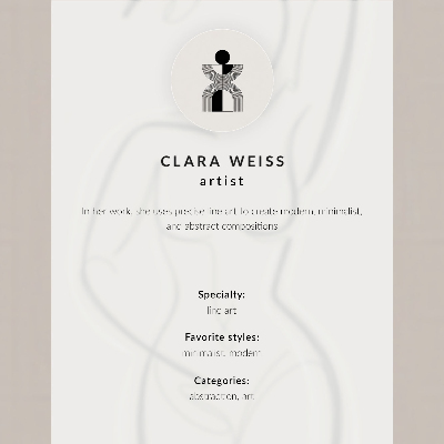 Decorative poster Female silhouette