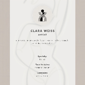 Decorative poster featuring a female silhouette