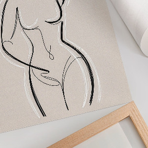 Decorative poster featuring a female silhouette