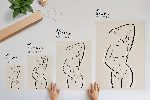 Decorative poster featuring a female silhouette
