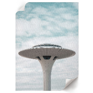 Art print depicting modern architecture