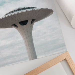 Art print depicting modern architecture