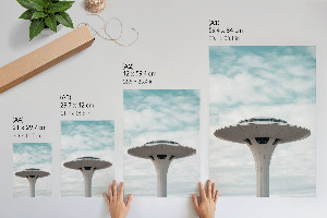 Art print depicting modern architecture