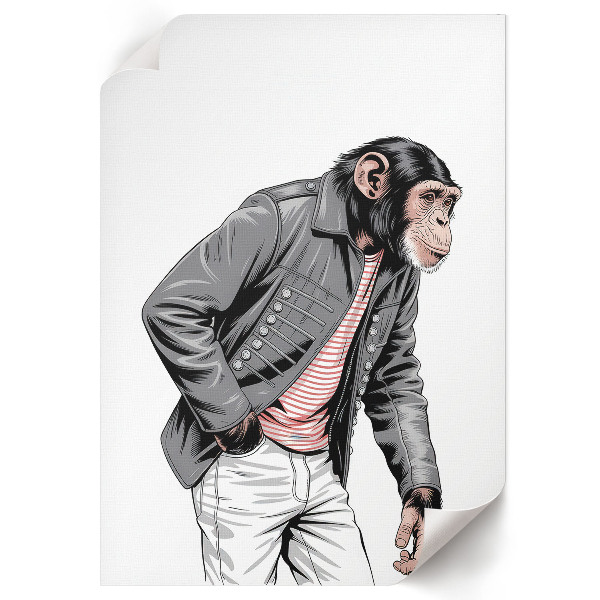 Wall art Chimpanzee in clothes