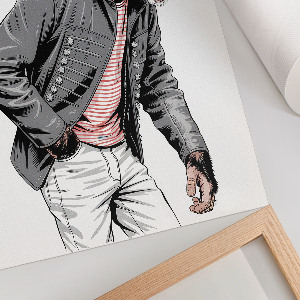 Wall art Chimpanzee in clothes