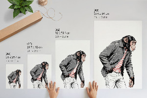 Wall art Chimpanzee in clothes