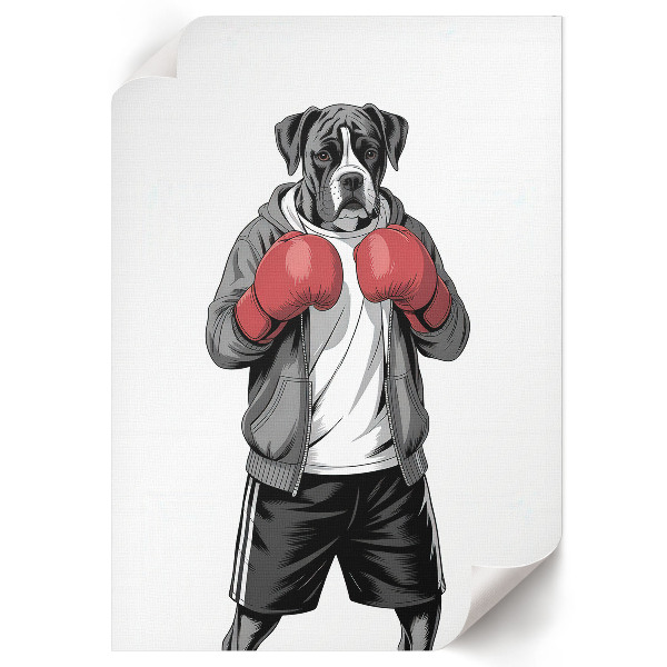 Wall print Boxer dog