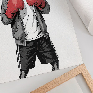 Wall print Boxer dog