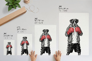 Wall print Boxer dog