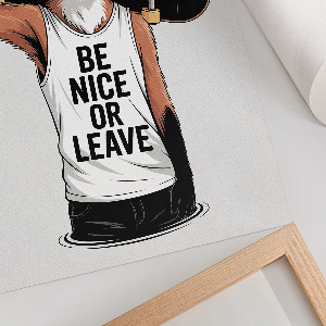 Poster Fox with a skateboard