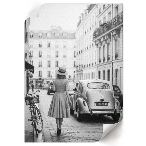 Decorative poster with a retro charm motif