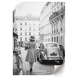 Decorative poster with a retro charm motif