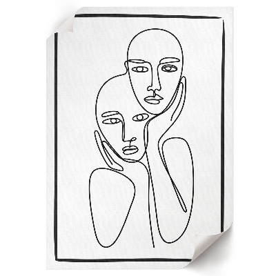 Wall art Linear faces