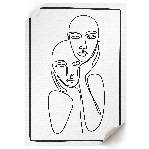 Wall art Linear faces