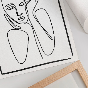 Wall art Linear faces