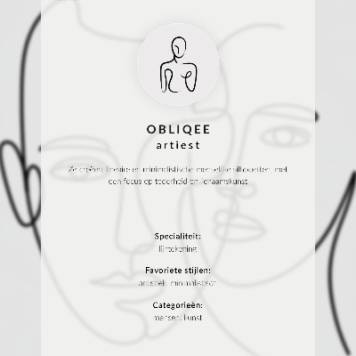 Wall print Face line art
