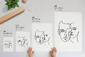 Wall print Face line art