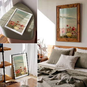 Decorative poster Summer flowers