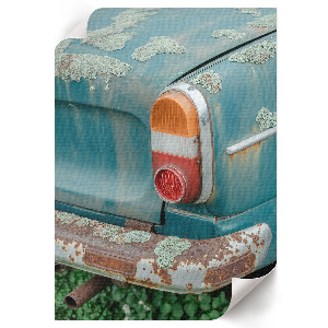 Decorative poster featuring a retro car