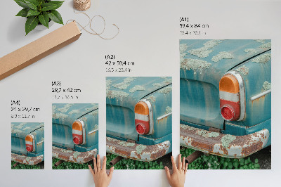 Decorative poster Retro car