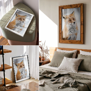Wall art Winter fox
