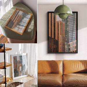 Wall art featuring modern architecture