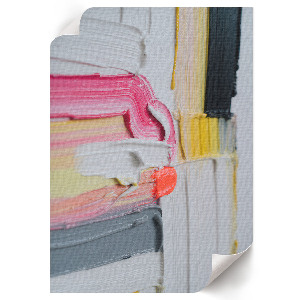 Art print with colorful brush strokes