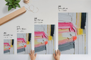 Art print with colorful brush strokes