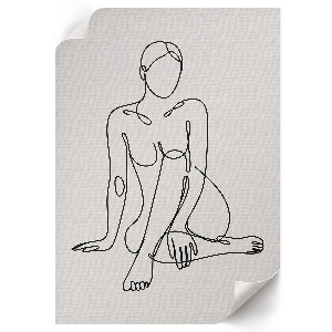 Decorative poster Line art women