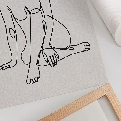 Decorative poster Line art women