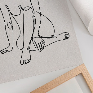 Decorative poster Line art women