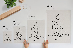 Decorative poster Line art women